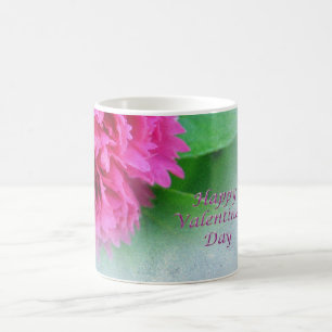 Caneca De Café rosa selvagem rosa feliz dia dos namorados