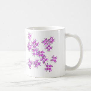 Caneca De Café rosa snowflakes1