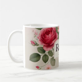 Caneca De Café Rosa Tea AI art