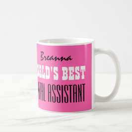 Caneca De Café Rosa V06 do ASSISTENTE DENTAL do mundo o melhor