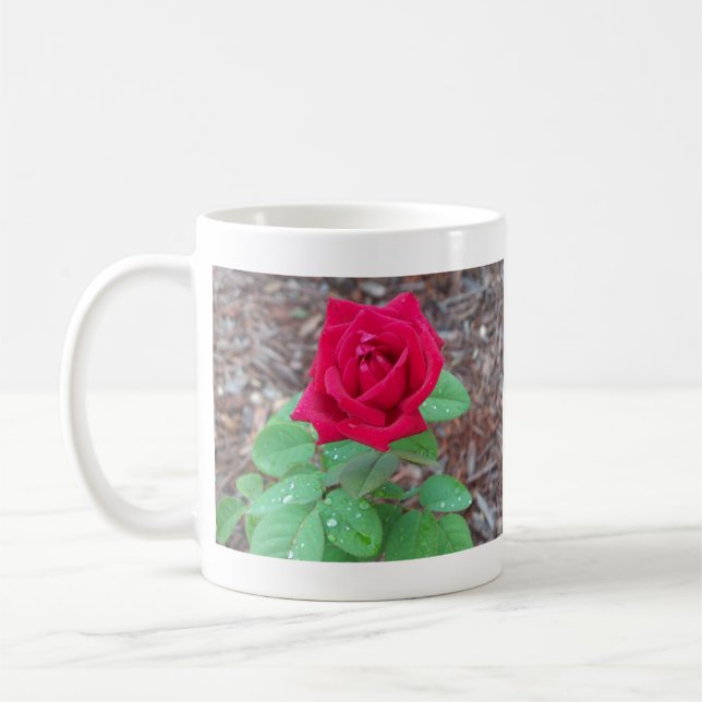 Caneca De Café Rosa vermelha (Esquerda)