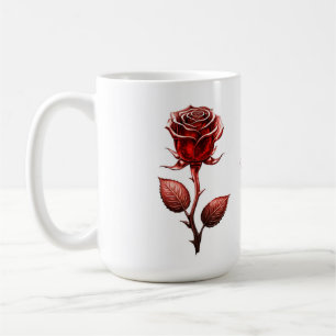 Caneca De Café Rosa vermelha