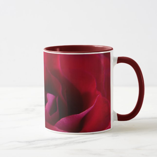 Caneca de Café Rosa Vermelha Belas Canecas de Rosa (Direita)