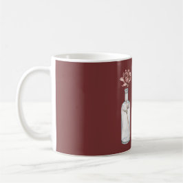 Caneca De Café Rosa Vermelha em Garrafa