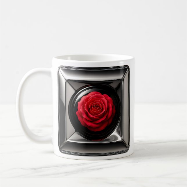 Caneca De Café Rosa vermelha Meta (Esquerda)