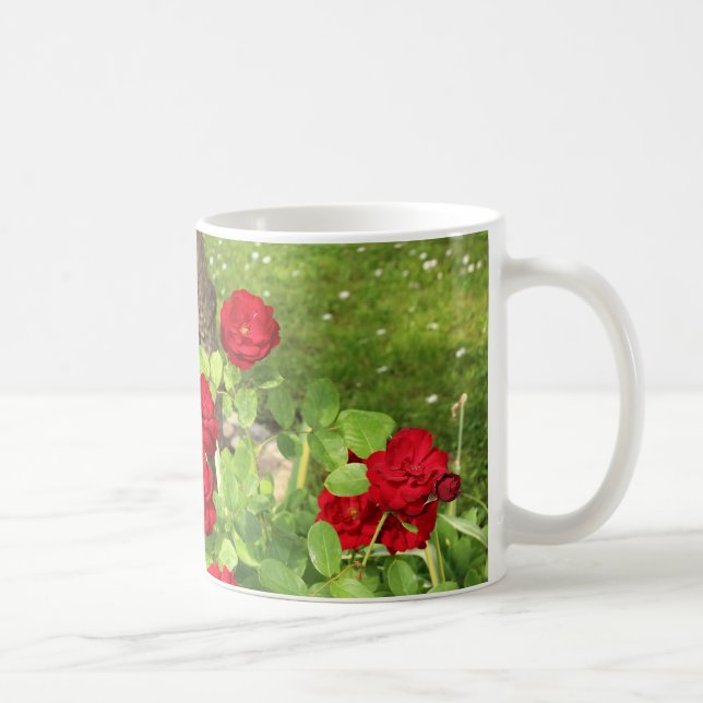 Caneca De Café Rosa vermelha Mug (Direita)