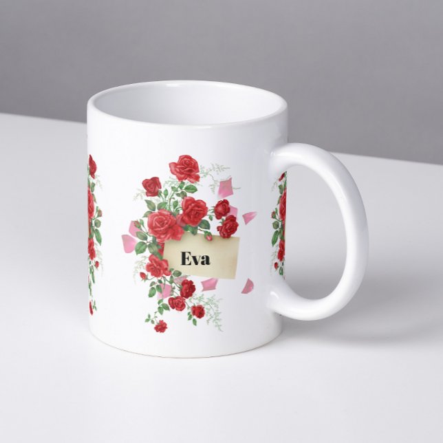 Caneca De Café Rosa vermelha Mug (Criador carregado)