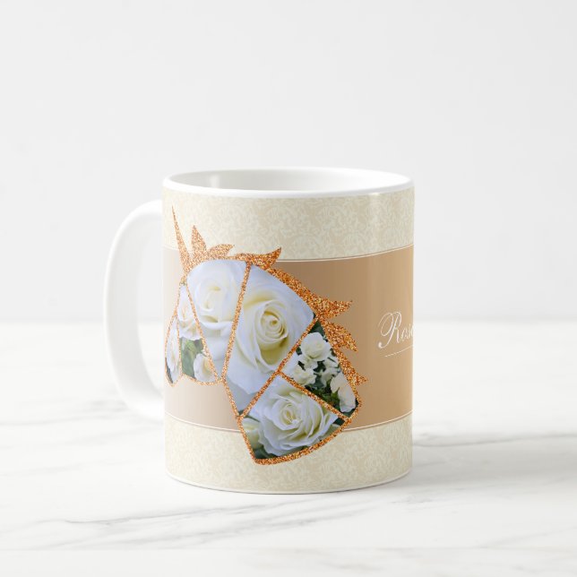Caneca De Café Rosa White Arrow (Frente Esquerda)