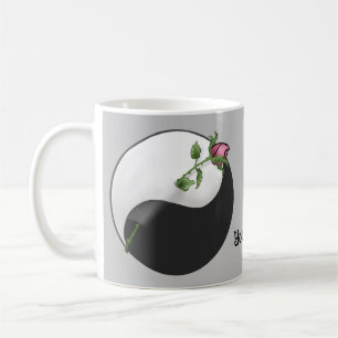 Caneca De Café Rosa Yin Yang