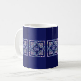 Caneca De Café Rosace Azul