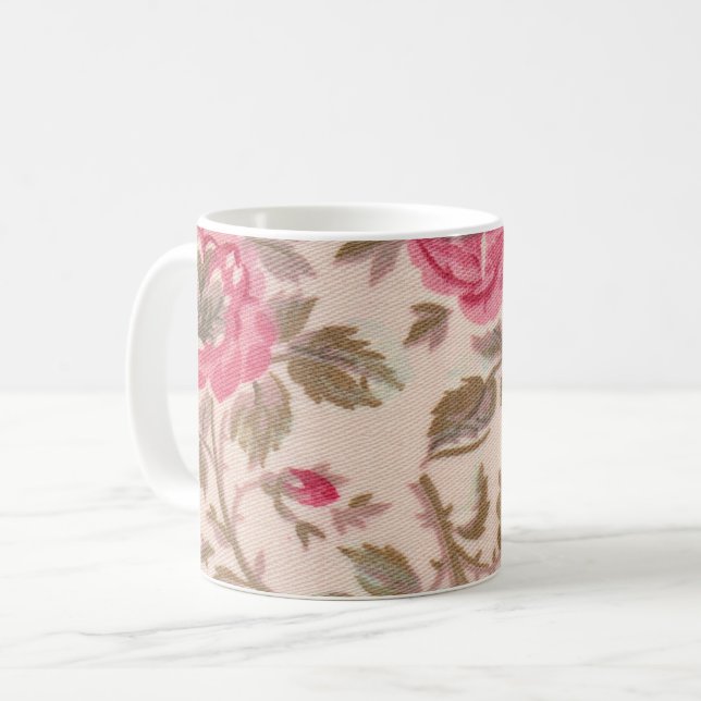 Caneca De Café rosas 1887 (Frente Esquerda)