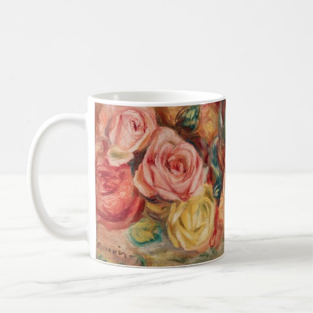 Caneca De Café Rosas (1912) apresentada por Pierre-Auguste Renoir (Esquerda)