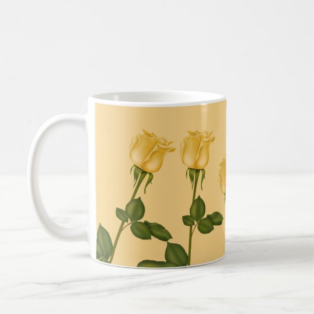 Caneca De Café Rosas Amarelas (Esquerda)