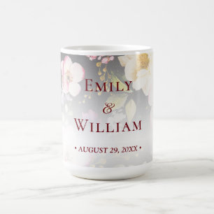 Caneca De Café Rosas Amarelas Cor-de-Água Rosa,borradas,desfocada