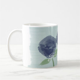Caneca De Café Rosas Azuis bonito, Garden Star, Mug Monograma