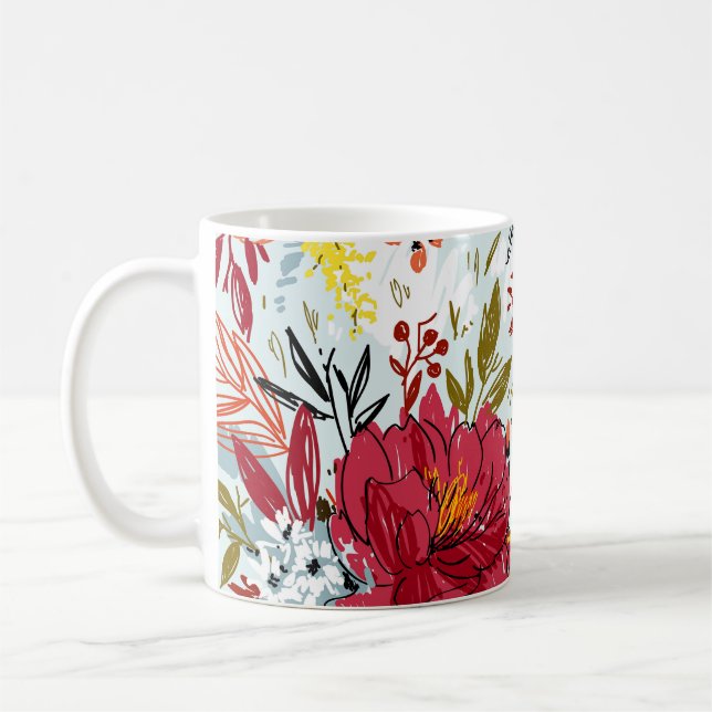 Caneca De Café Rosas bonitas (Esquerda)