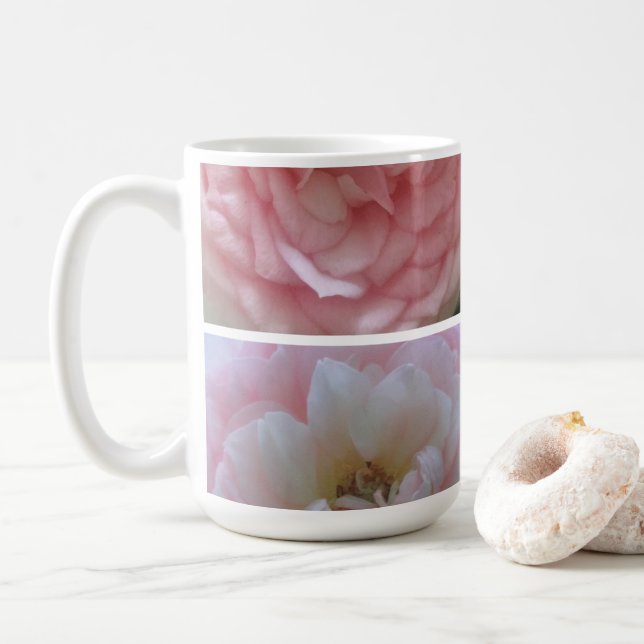 Caneca De Café Rosas bonito (Com Donut)
