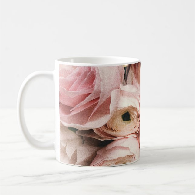 Caneca De Café Rosas cor-de-rosa (Esquerda)