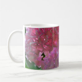 Caneca De Café Rosas de hidrangeas cor-de-rosa Elegante
