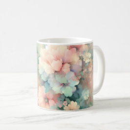 Caneca De Café Rosas do Pastel Vintages
