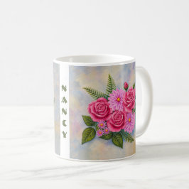 Caneca de Café Rosas e Dahlia