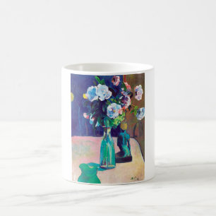 Caneca De Café Rosas e Estátua, Gauguin