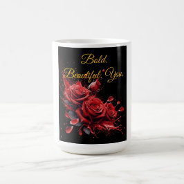 Caneca De Café Rosas em Bloom - Aniversário Elegante