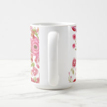 Rosas em Florais de &Vintagem Brancos e Faixa Clás