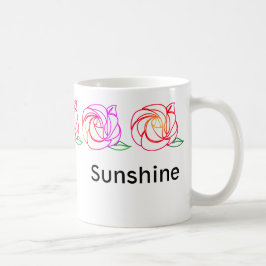 Caneca De Café Rosas Modernos Personalizados Mug