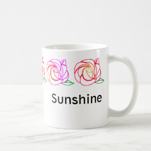 Caneca De Café Rosas Modernos Personalizados Mug
