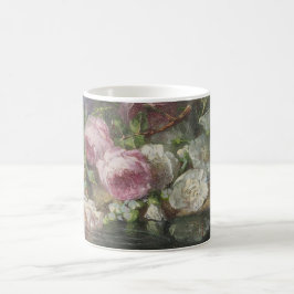 Caneca De Café Rosas no Chão da Floresta por Margaretha Roosenboo