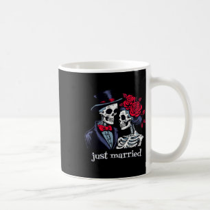 Caneca De Café Rosas Noiva De Esqueleto E Halloween De Esqueleto