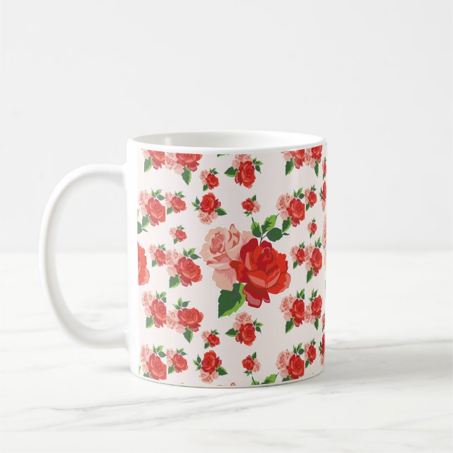 Caneca De Café Rosas Para U (Esquerda)