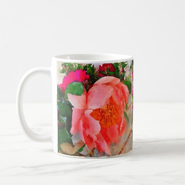 Caneca De Café Rosas românticos (Esquerda)