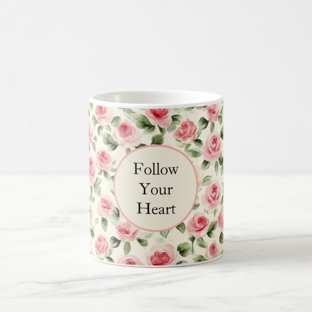 Caneca De Café Rosas Rosa Bonitas   (Centro)