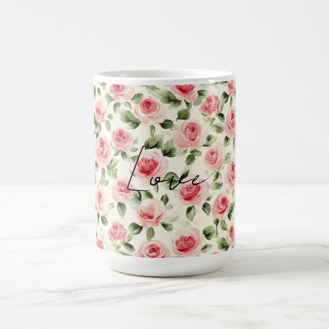 Caneca De Café Rosas Rosa Bonitas Florais (Centro)