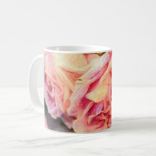 Caneca De Café Rosas Rosa Painterly
