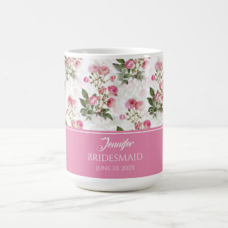 Caneca De Café Rosas Rosa Pintadas