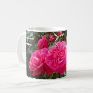 Caneca De Café Rosas rosa-quente - Dia de as mães personalizado
