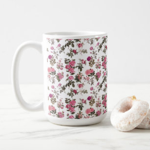 Caneca De Café Rosas Rosadas Antigas