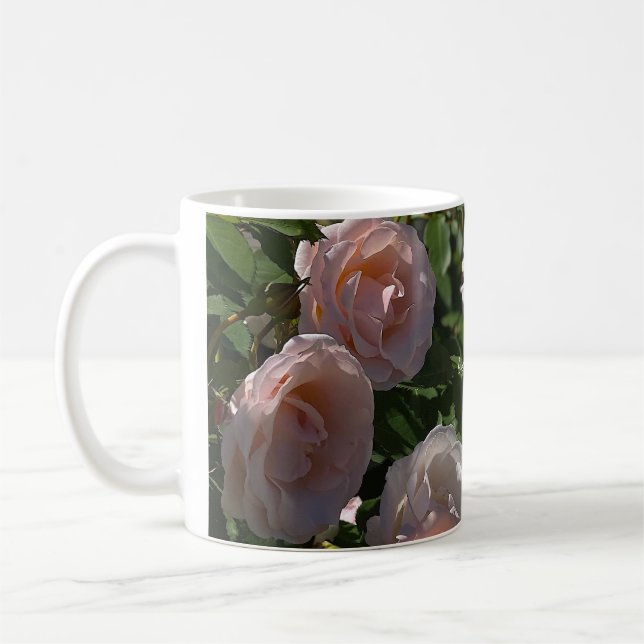 Caneca De Café Rosas Rosas claro bonito (Esquerda)