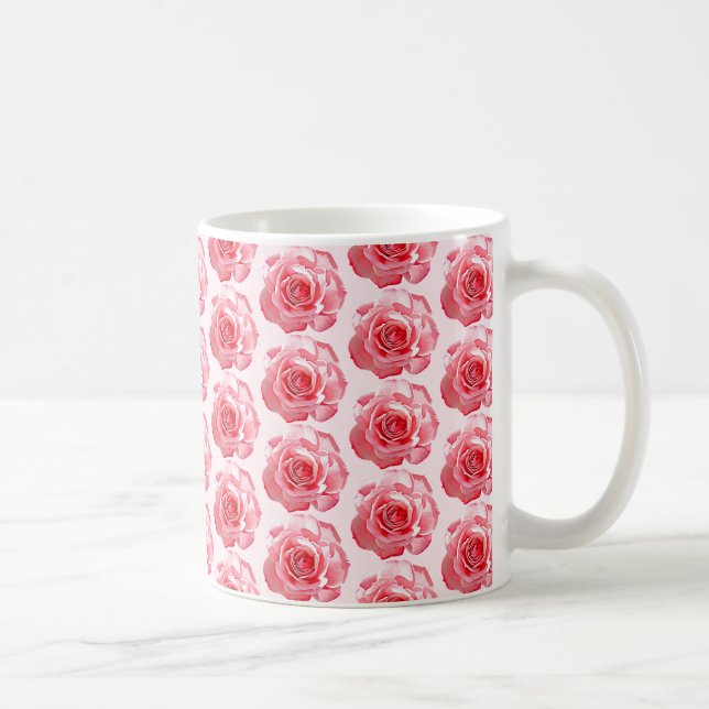 Caneca De Café Rosas! Rosas! Rosas! - Rosa Delicado (Direita)