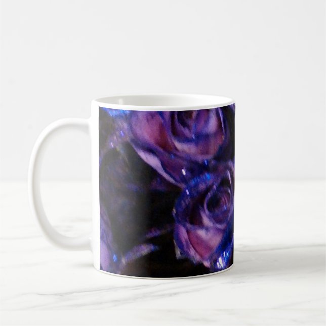 Caneca De Café Rosas roxos roxos café Chocolate (Esquerda)
