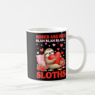 Caneca De Café Rosas São Vermelhas Blah Preguiças São Valentim An