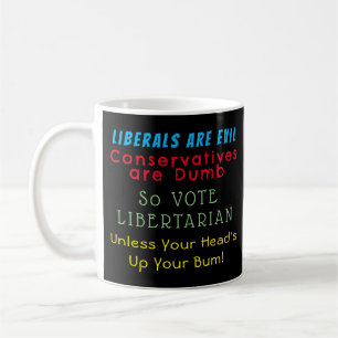Caneca De Café Rosas são vermelhos, violetas são azuis, Vote libe