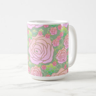 Caneca De Café Rosas Silvestres