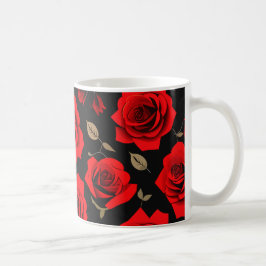 Caneca De Café Rosas vermelhas