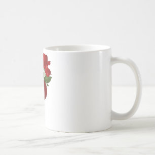 Caneca De Café Rosas vermelhas e corações impressionantes