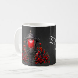 Caneca De Café Rosas vermelhas e design de portão incríveis