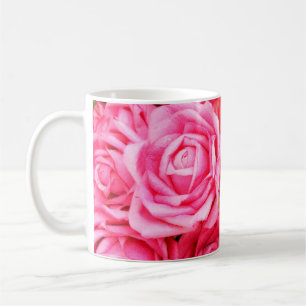 Caneca De Café Rosas vermelhas e rosa lindas
